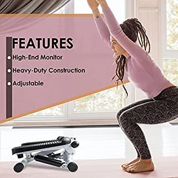 Mini Stair Stepper with Resistance Bands – Low-Impact Cardio & Strength Training, Perfect for Small Spaces