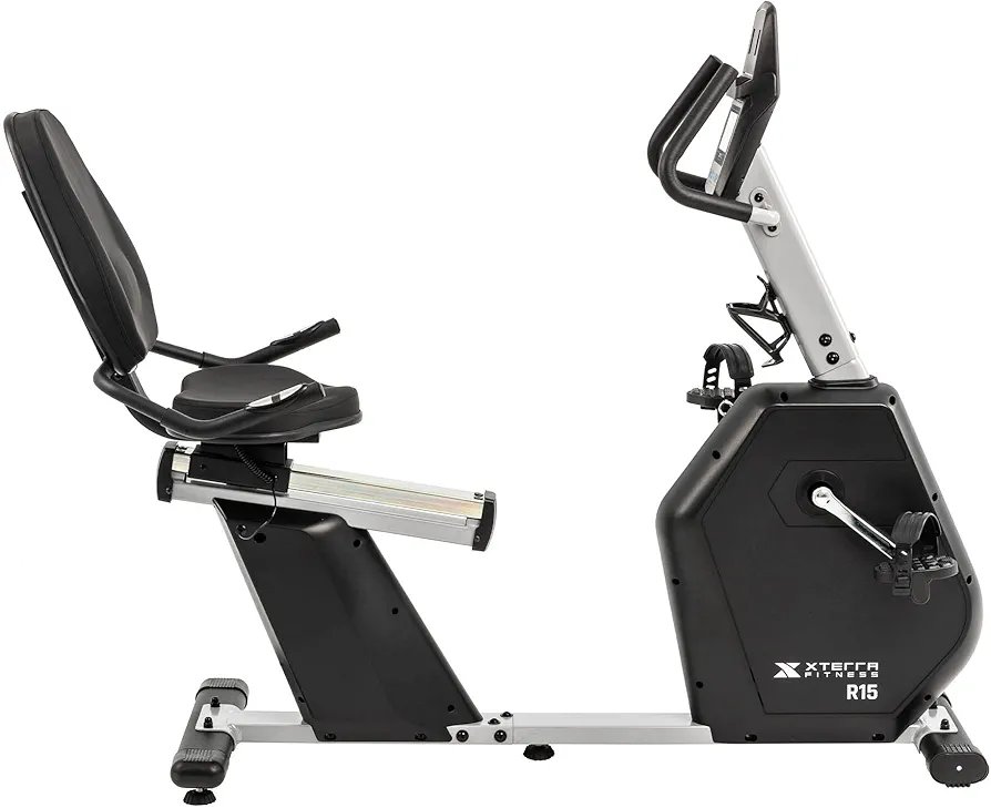Xterra R15 Recumbent Exercise Bike | 24 Magnetic Resistance Levels | LCD Display & Pulse Sensors