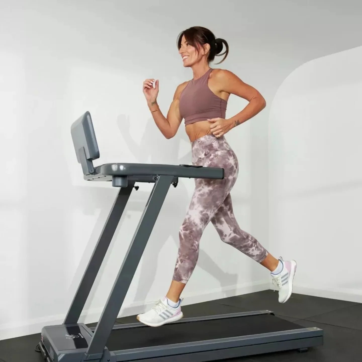 2025/04/1000241332.jpg Davina McCall Motorised Folding Treadmill | 16kph Speed | 40 Programs & Heart Rate Sensor