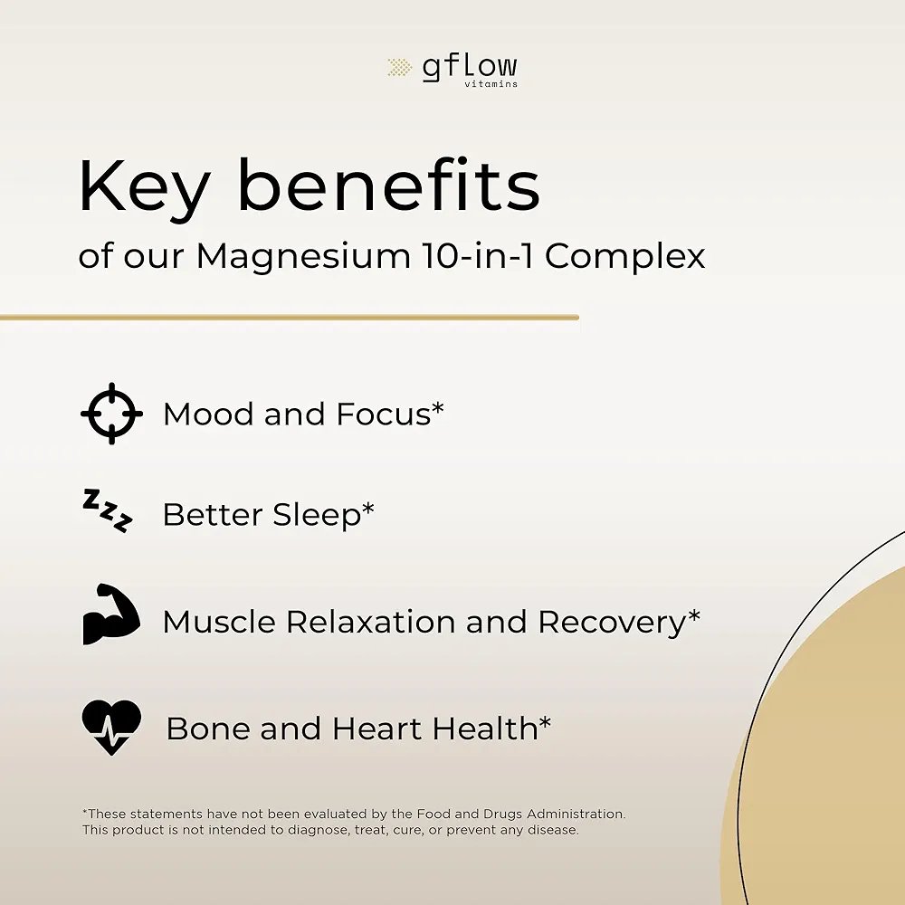 2025/06/1000345263.jpg gFlow Magnesium Complex – 10 Types + B Vitamins | 90 Capsules | Vegan, High Potency Supplement