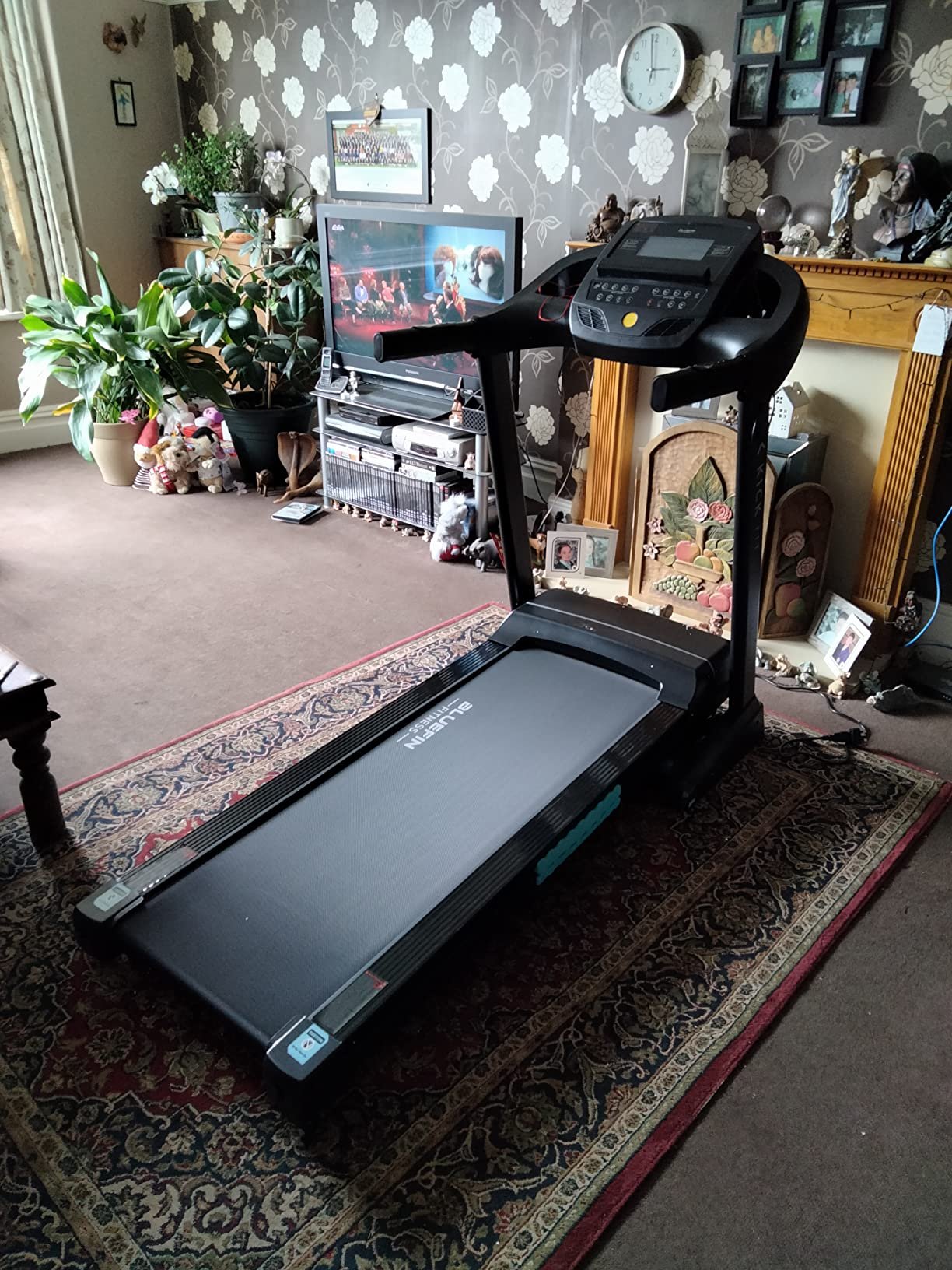 2025/06/81QTyajUTDL.jpg Bluefin Fitness Kick FIT Home Treadmill – Foldable, Bluetooth, LCD Console, 12 Preset Workouts