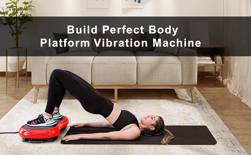 SquareVibro Maxi Vibration Plate | 99 Speed Levels + Resistance Bands | Full Body Toning & Fat Loss | Remote Control | 10 Presets
