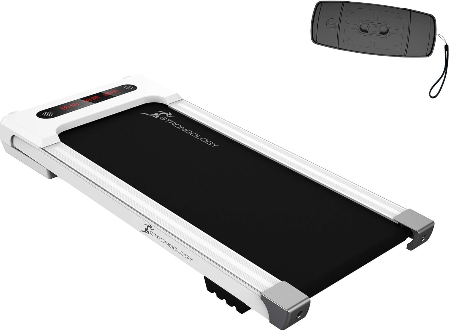 2025/07/712BTPpyXWfL._SL1500_.jpg STRONGOLOGY Slimline Walking Treadmill | Foldable, Bluetooth, Remote Control | Quiet Under-Desk Fitness