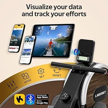 2025/07/810nR0HC2DL._UF3502C350_QL80_FMwebp_.jpg LABGREY Magnetic Rowing Machine | 16-Level Resistance | Bluetooth & App Compatible | 150kg Capacity