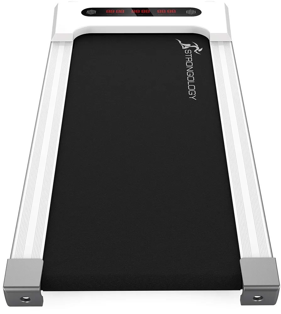 STRONGOLOGY Slimline Walking Treadmill | Foldable, Bluetooth, Remote Control | Quiet Under-Desk Fitness