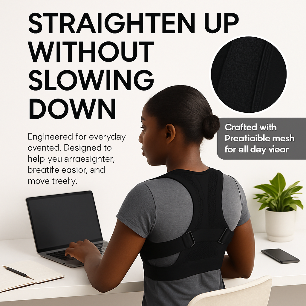 Posture Support Brace | Adjustable for Back & Shoulder Comfort | Men & Women 🧍‍♂️🧍‍♀️