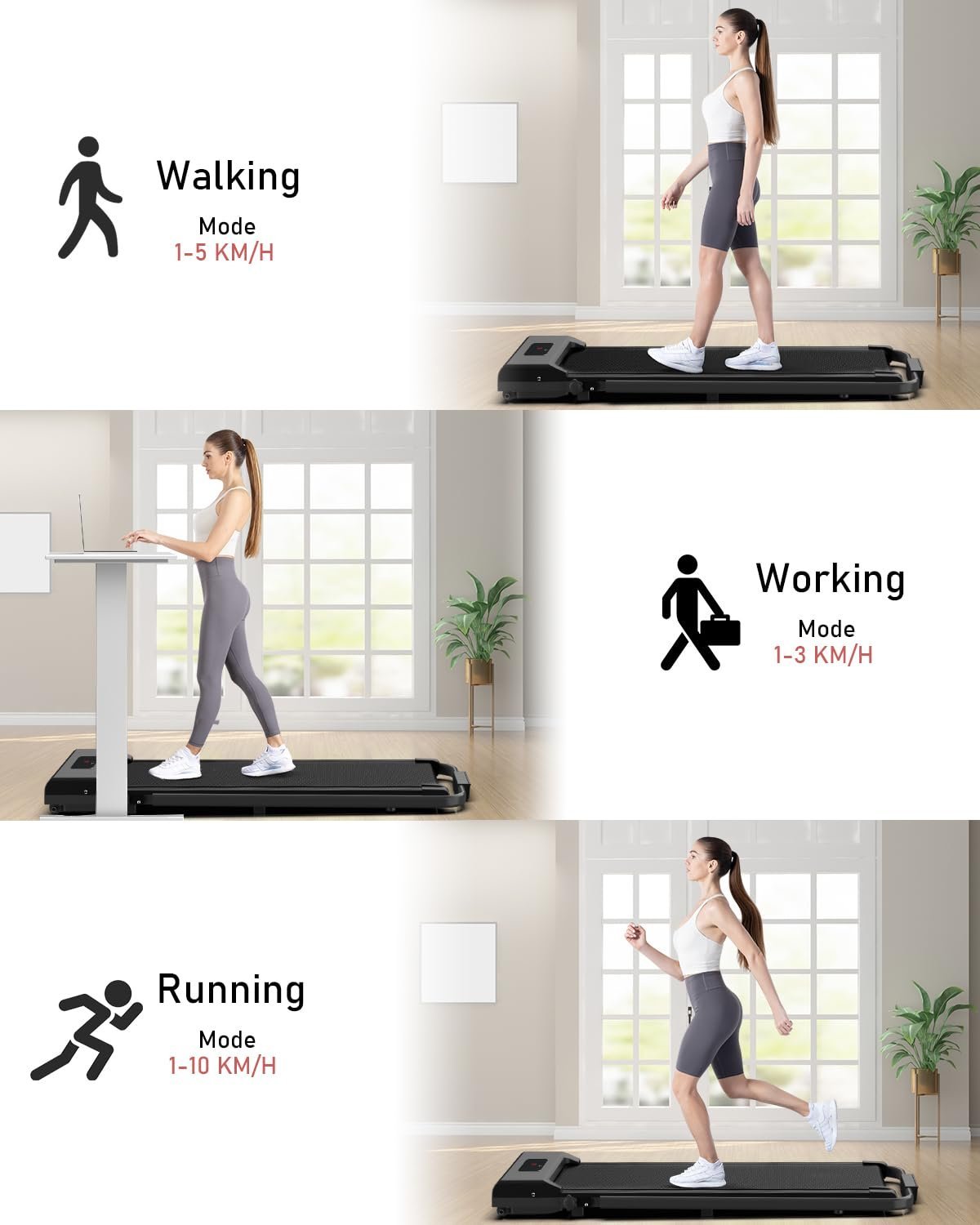 2026/01/1000918627.jpg Portable Walking Pad Treadmill | Under Desk Design | Quiet & Compact for Home & Office Fitness