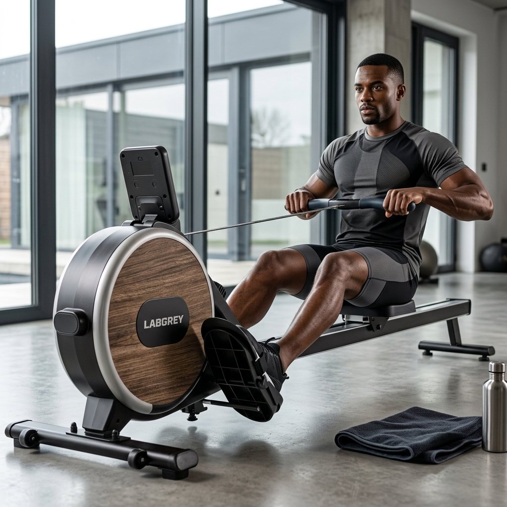 MAGNETIC ROWING MACHINE – HOME FULL BODY CARDIO TRAINER WITH DEVICE HOLDER