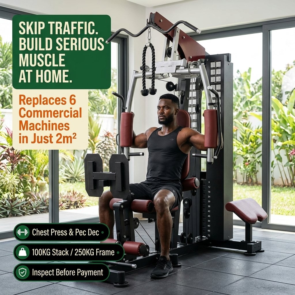 2-Station Multi Gym with Leg Press: Complete Full Body Strength Training at Home